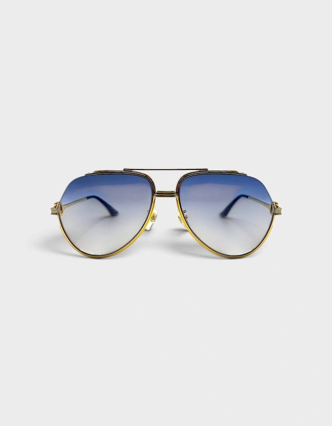 Stainless Steel Aviator Gold Silver Midnight Blue Gradient