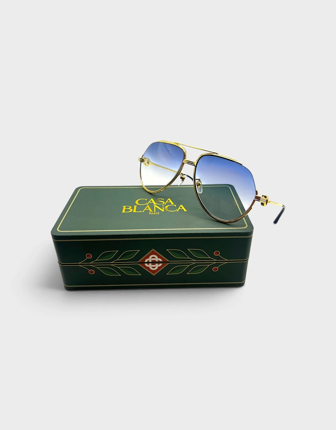 Stainless Steel Aviator Gold Silver Midnight Blue Gradient