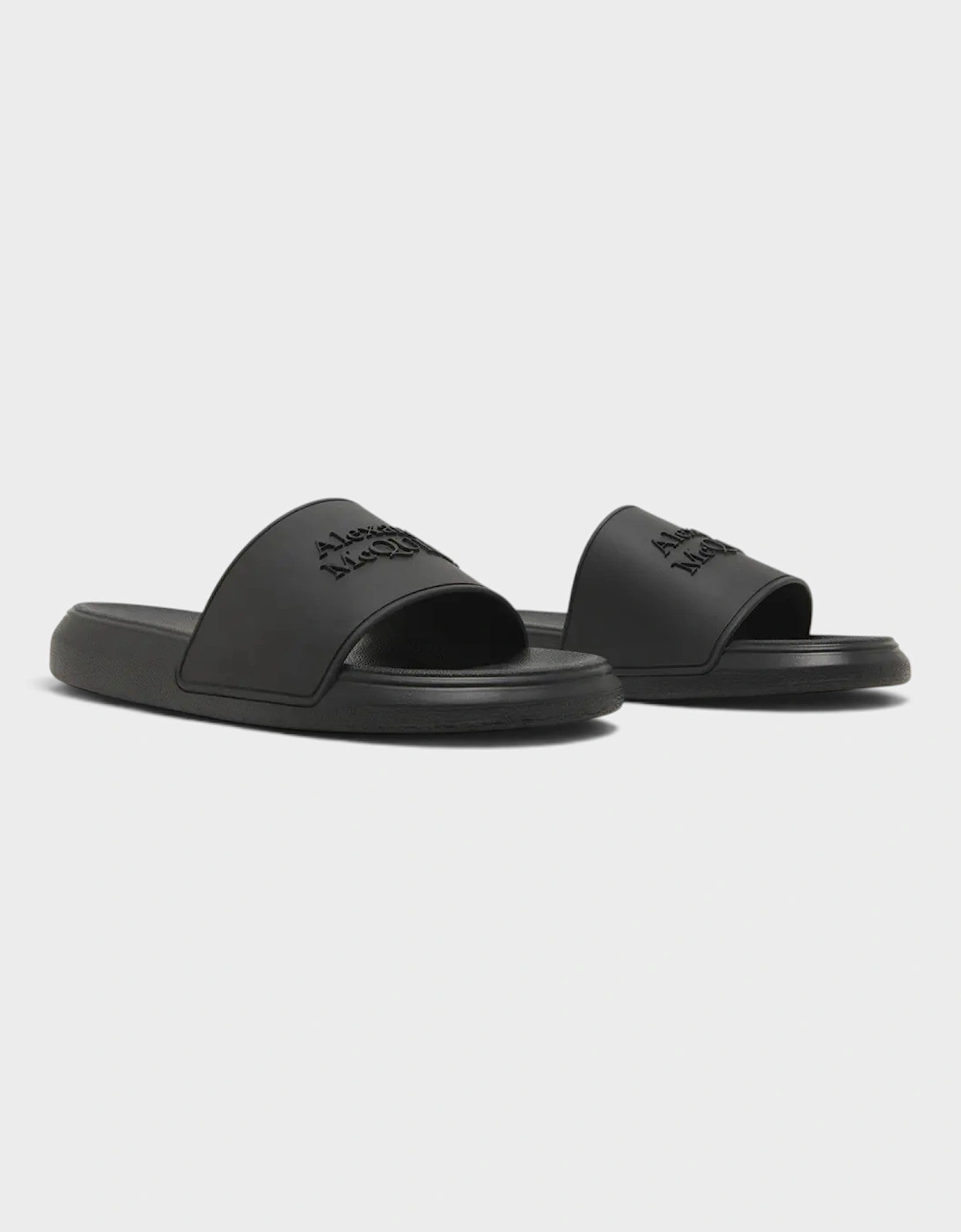 Logo Pool Slides Black