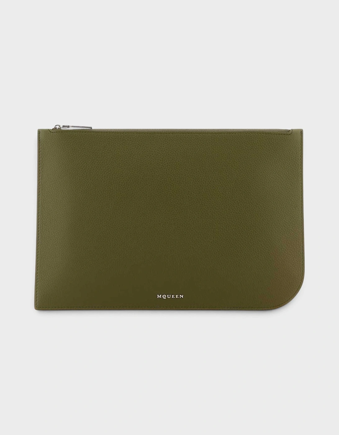 Large Sling Pouch Silver Olive Green