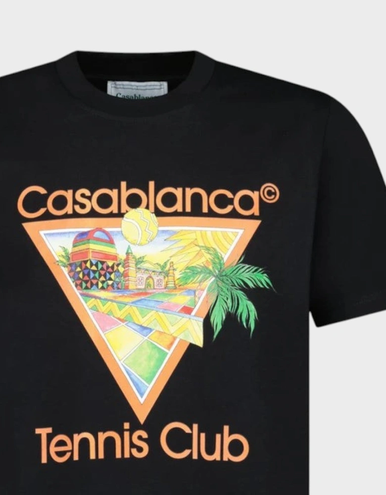Afro Cubism Tennis Club Short Sleeve T-Shirt Black