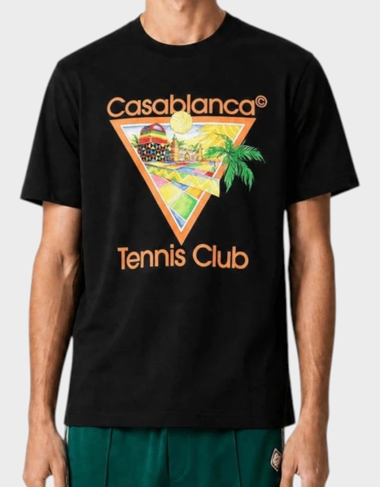 Afro Cubism Tennis Club Short Sleeve T-Shirt Black