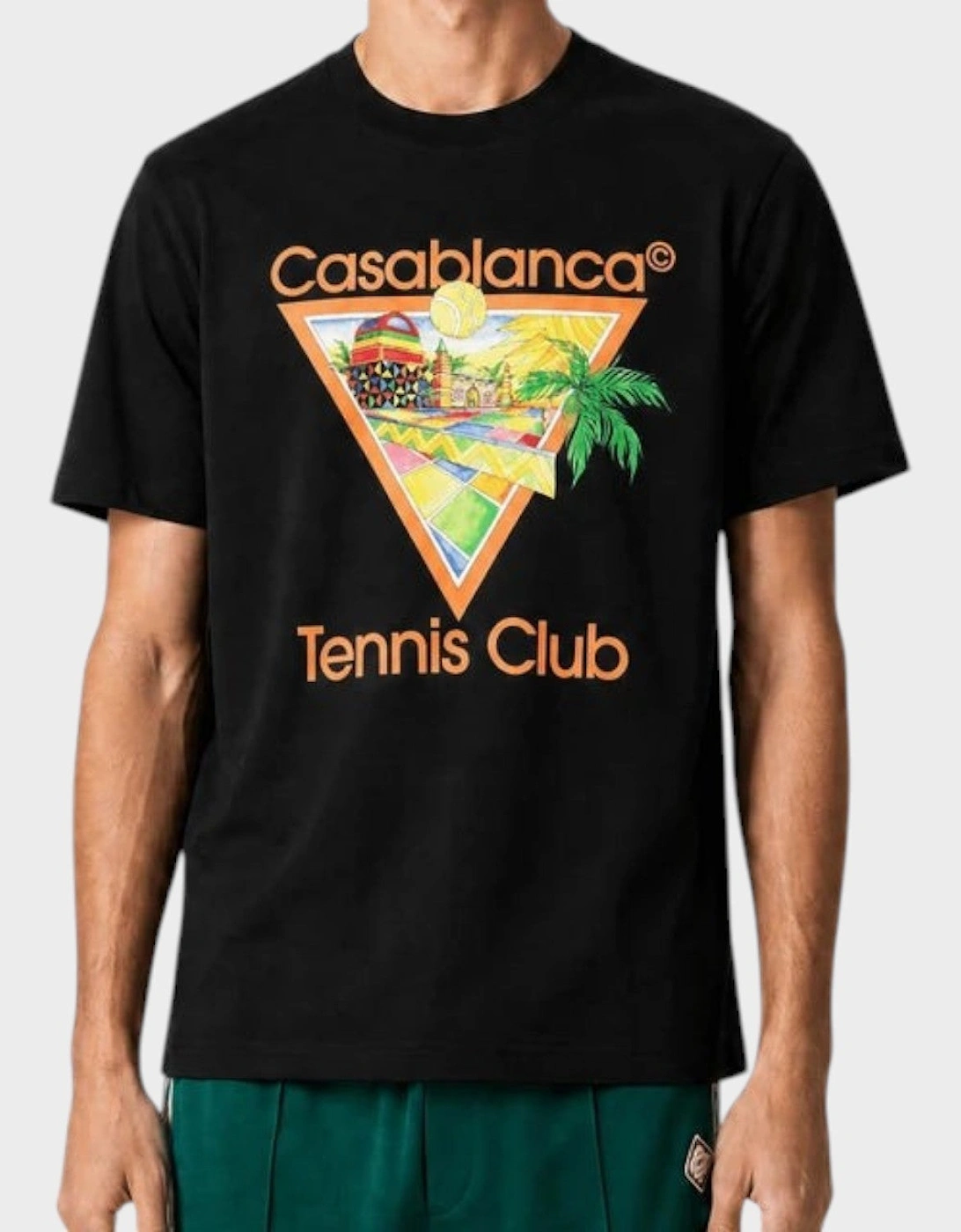 Afro Cubism Tennis Club Short Sleeve T-Shirt Black