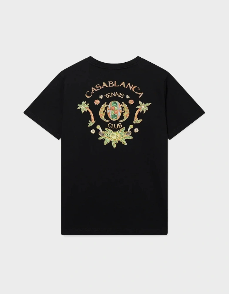 Joyaux D'Afrique Tennis Club Short Sleeve T-Shirt Black