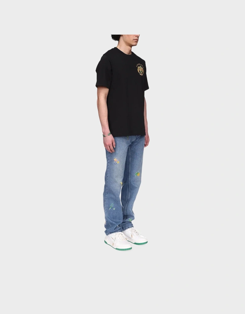 Joyaux D'Afrique Tennis Club Short Sleeve T-Shirt Black