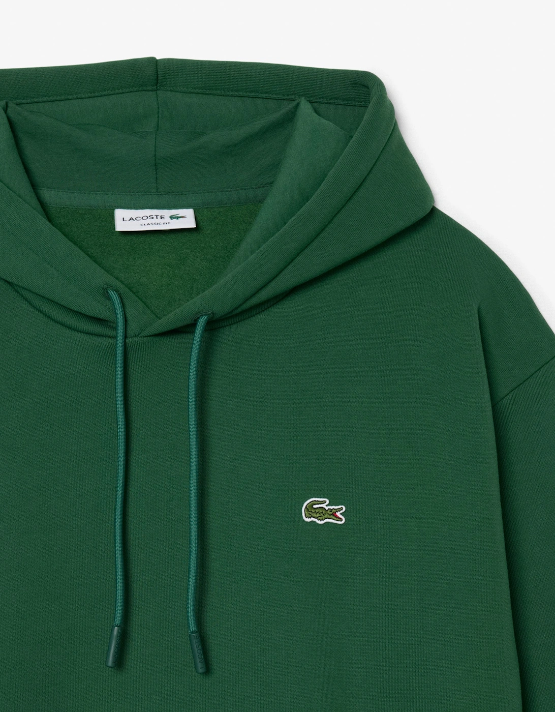 Lacoste Fleece Mens Classic Fit Hoodie - Pine Green 132