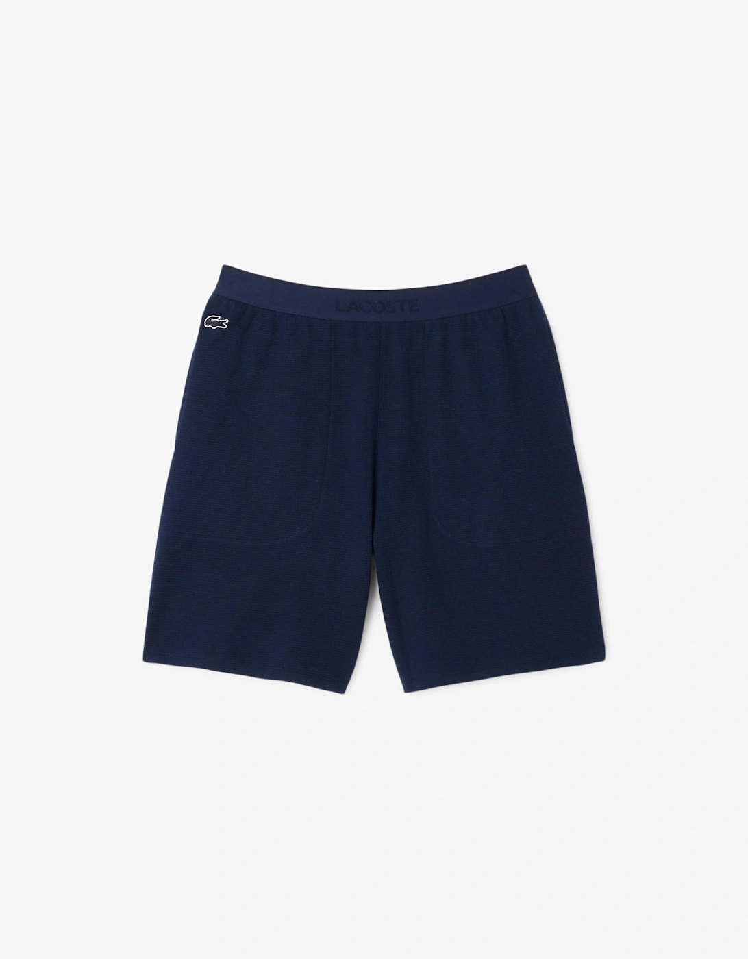 Lacoste Waffle Texture Mens Loungewear Shorts - Navy Blue 166