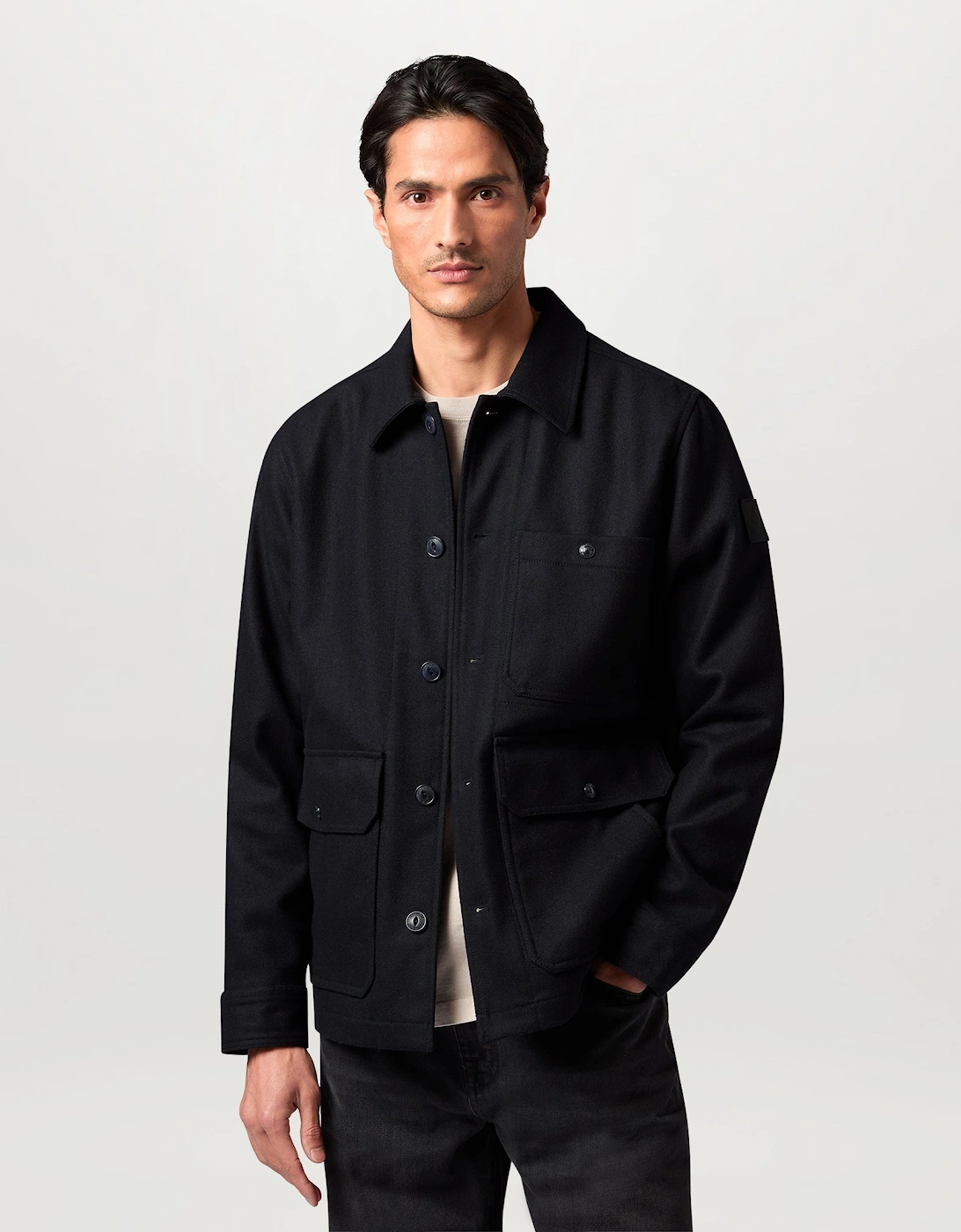 Belstaff Mens Trail Overshirt - Dark Ink