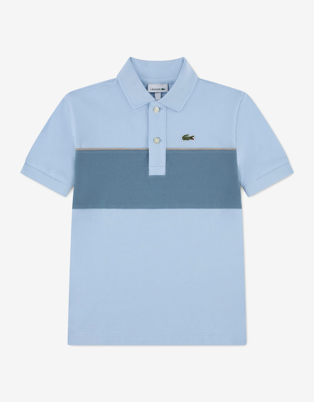 Lacoste Boy's Lacoste Boys Chest Stripe Polo Shirt in Blue