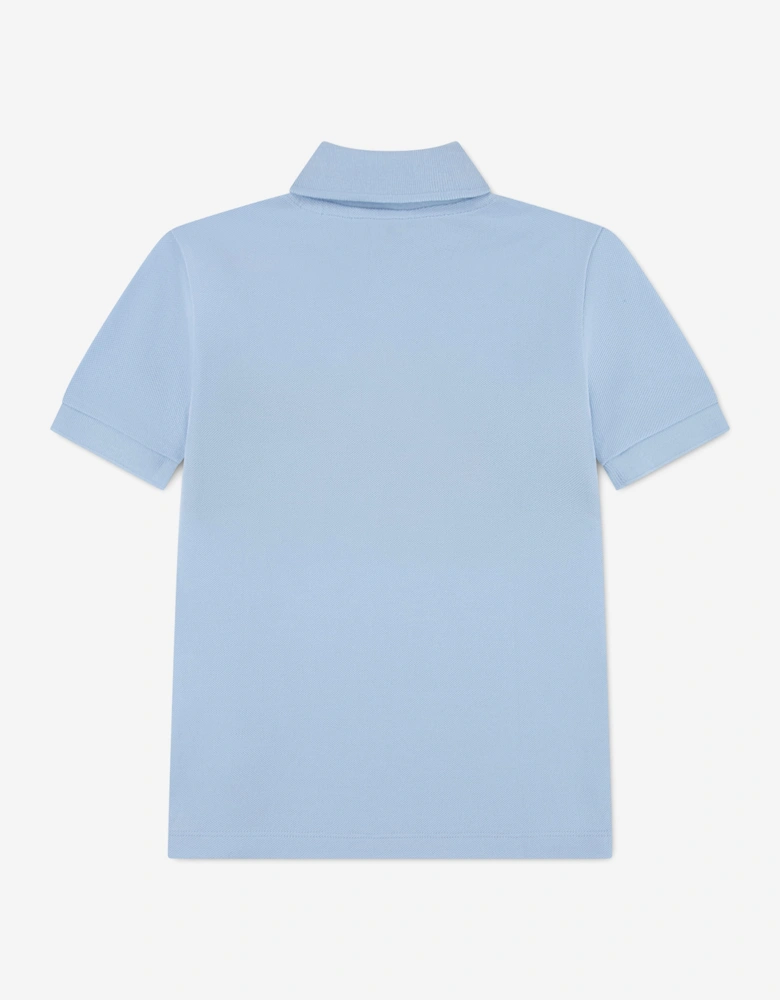Lacoste Boys Chest Stripe Polo Shirt in Blue
