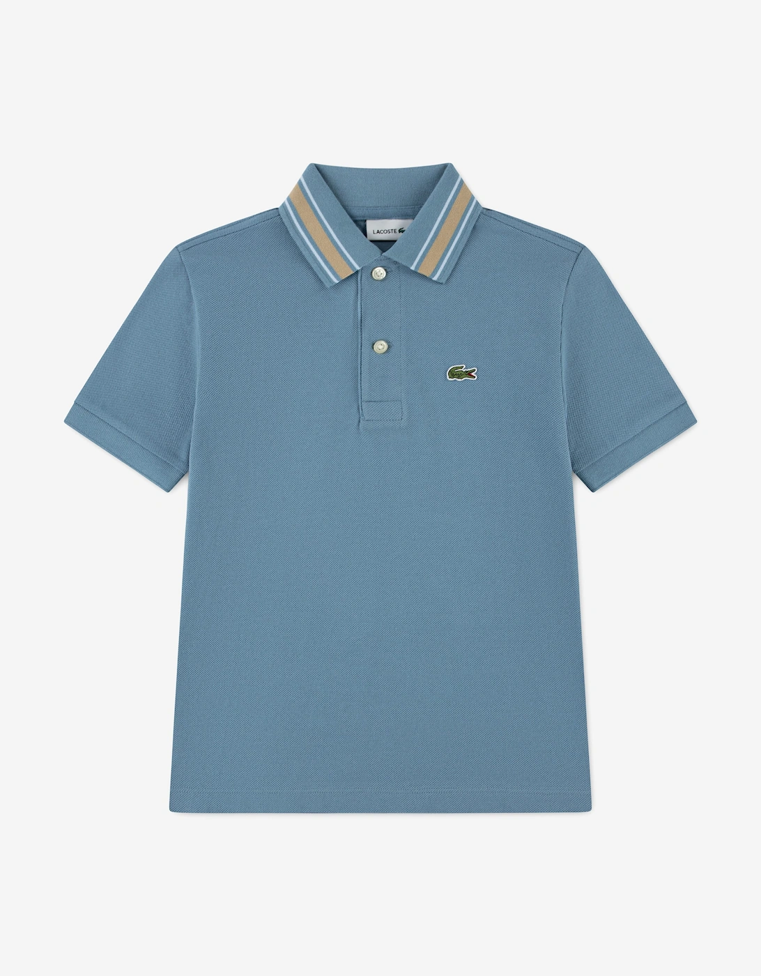 Lacoste Boy's Lacoste Boys Petit Pique Fancy Polo Shirt in Blue