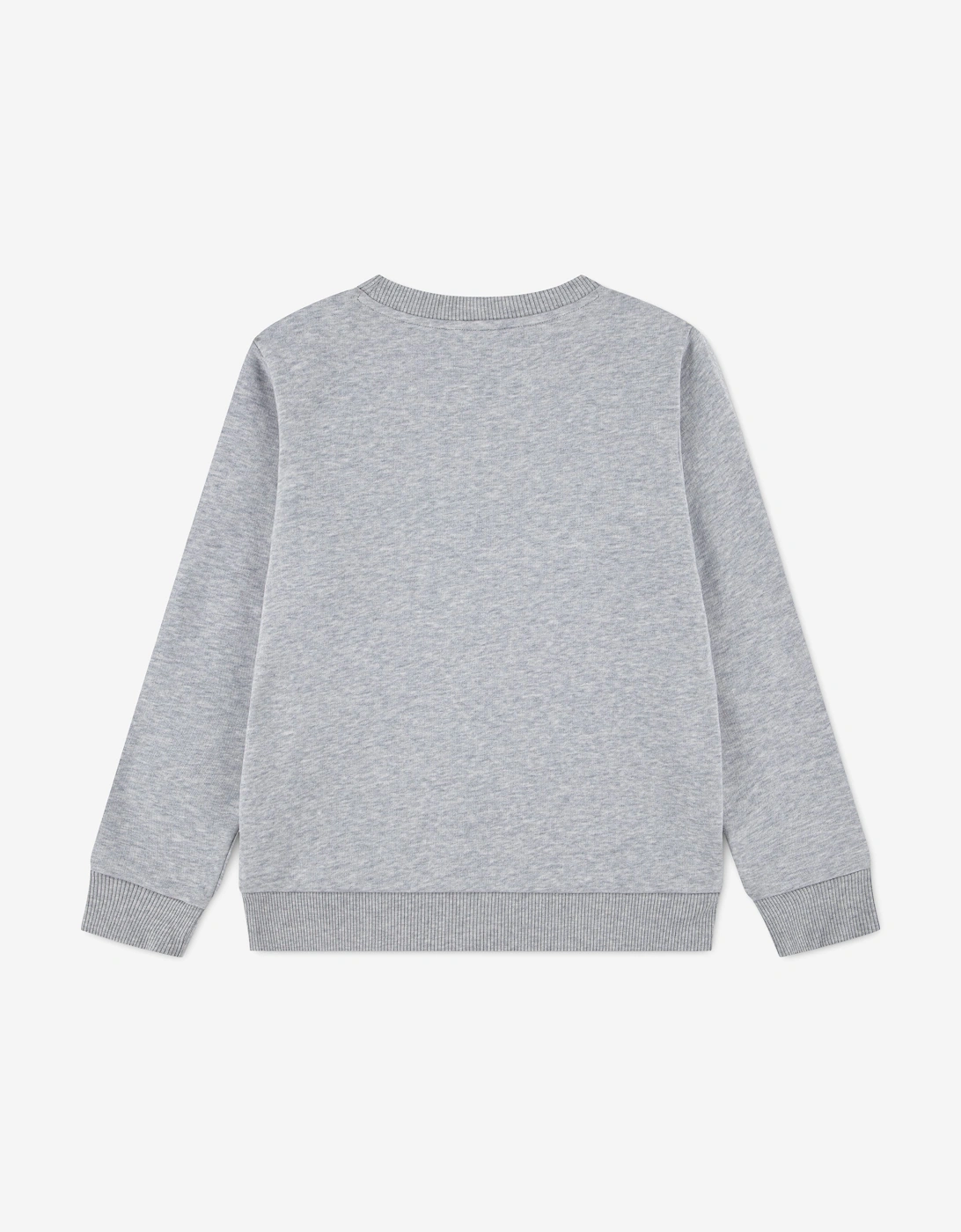 Lacoste Boys Pique Applique Fleece Crew Sweatshirt in Grey