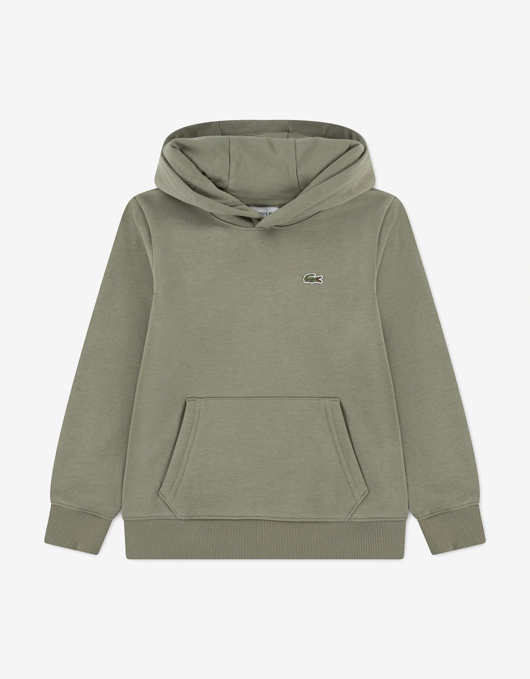 Lacoste Boys Core Fleece Pullover Hoodie in Green