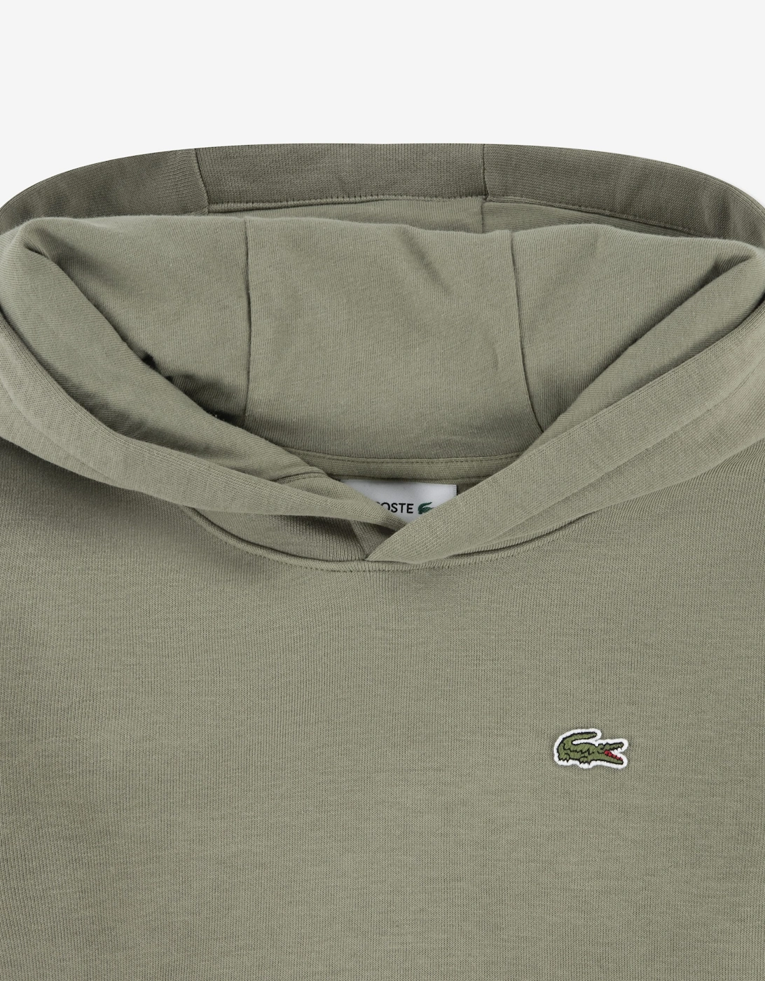 Lacoste Boys Core Fleece Pullover Hoodie in Green