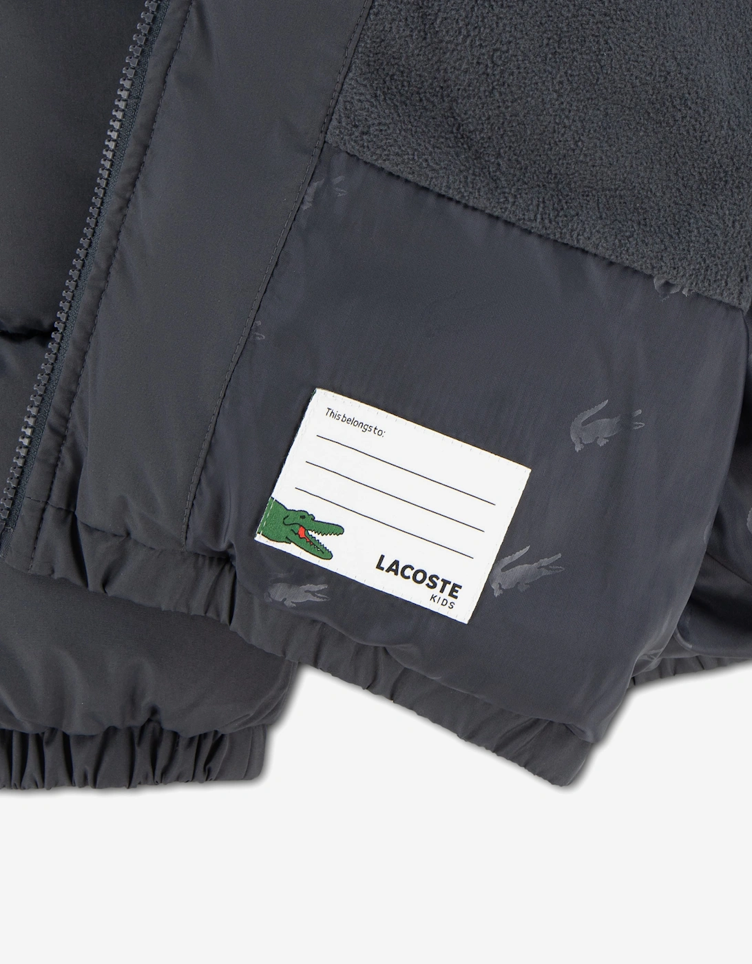 Lacoste Kids Core Puffer Jacket in Grey
