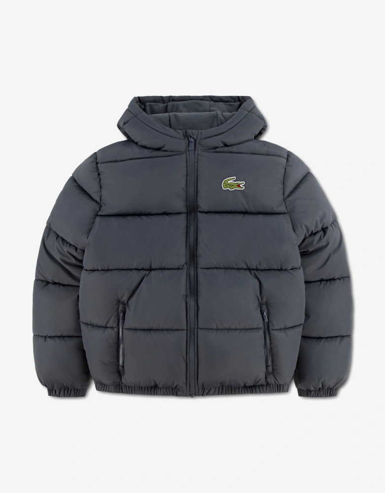 Lacoste Kids Core Puffer Jacket in Grey