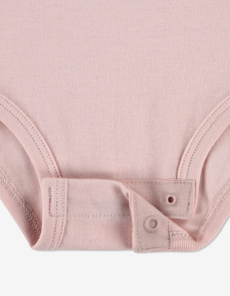 Lacoste Baby Girls 3 Piece Graphic Bodysuit Gift Set in Pink