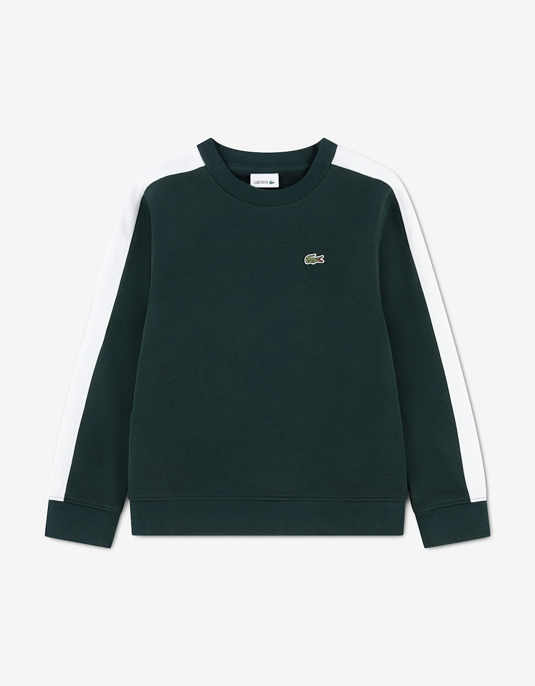 Lacoste Boys Colourblock Crew Sweatshirt in Green