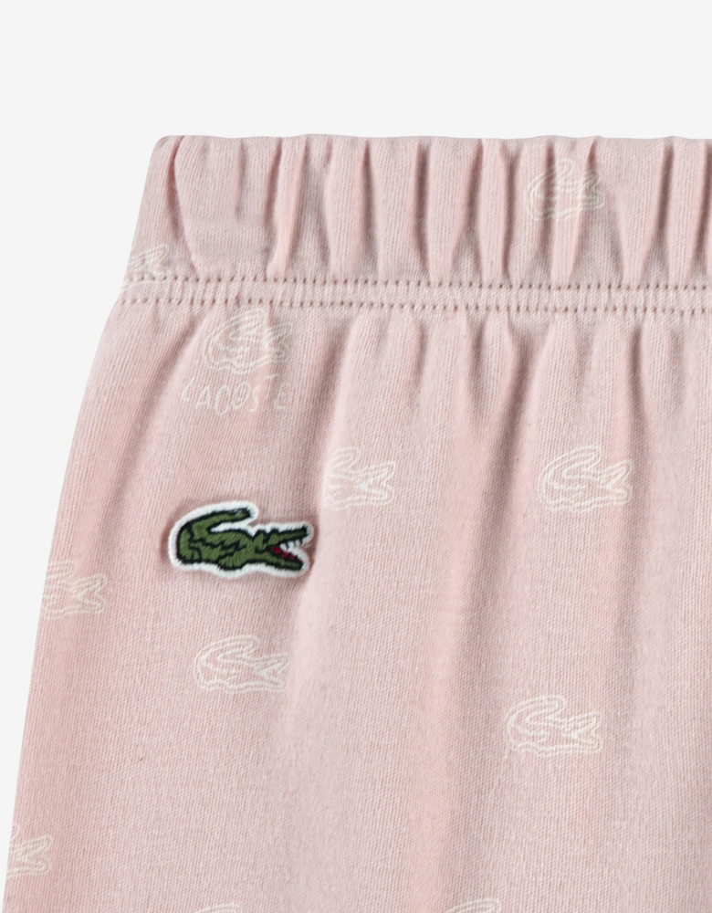 Lacoste Baby Girls 3 Piece Graphic Bodysuit Gift Set in Pink