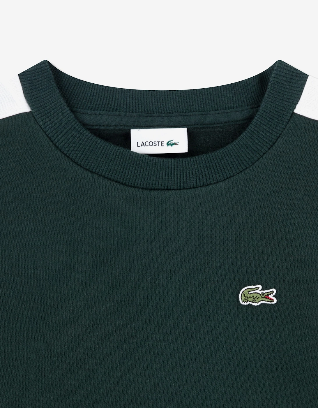 Lacoste Boys Colourblock Crew Sweatshirt in Green