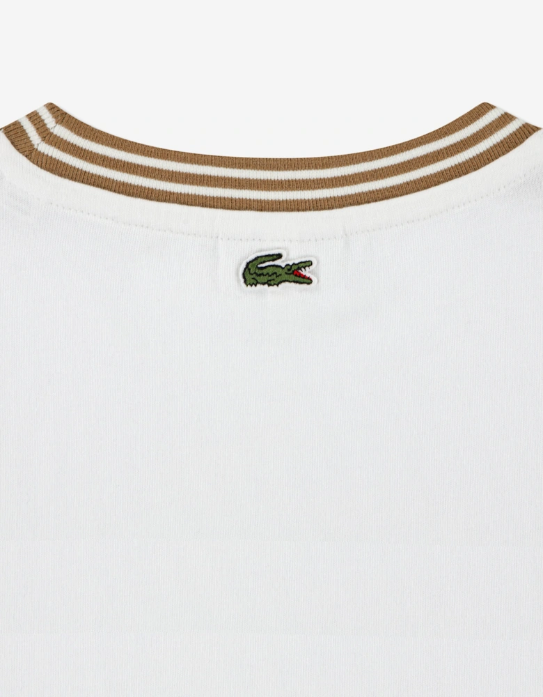 Lacoste Boys Embroidered Logo T-Shirt in Ivory