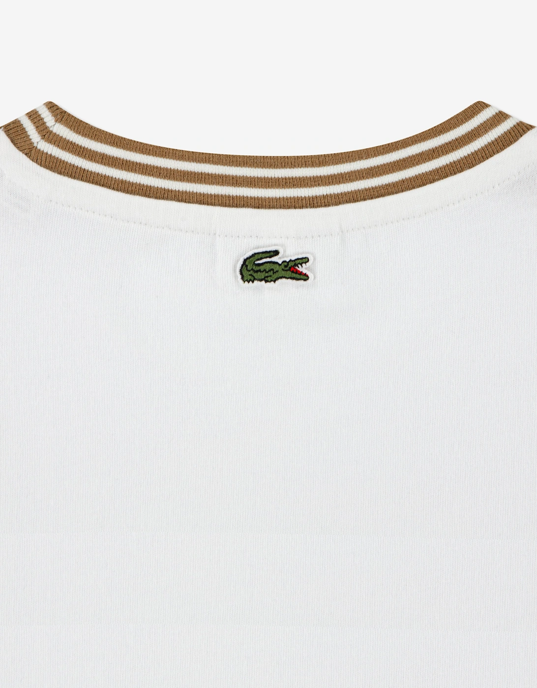 Lacoste Boys Embroidered Logo T-Shirt in Ivory