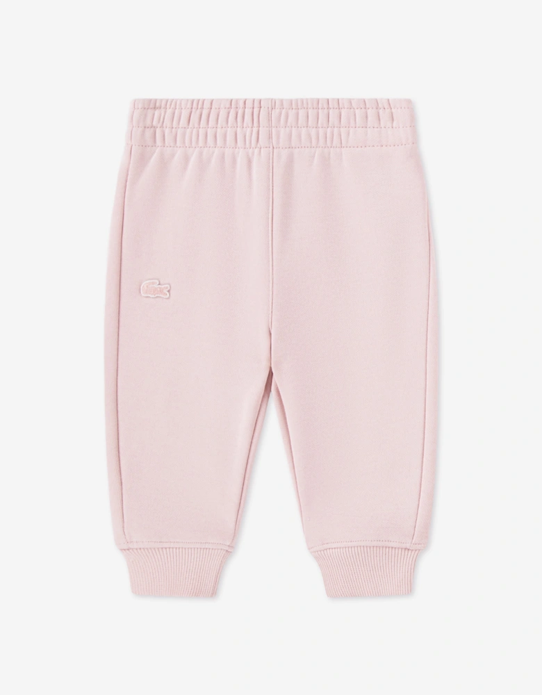 Lacoste Baby Girls Polo Fleece Tracksuit in Pink