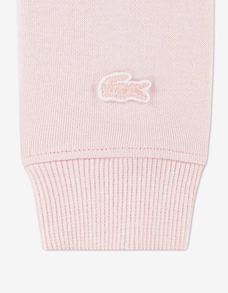 Lacoste Baby Girls Polo Fleece Tracksuit in Pink