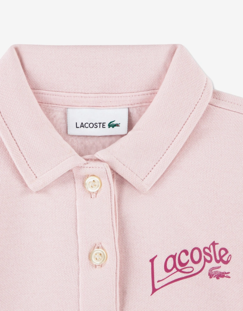 Lacoste Baby Girls Polo Fleece Tracksuit in Pink