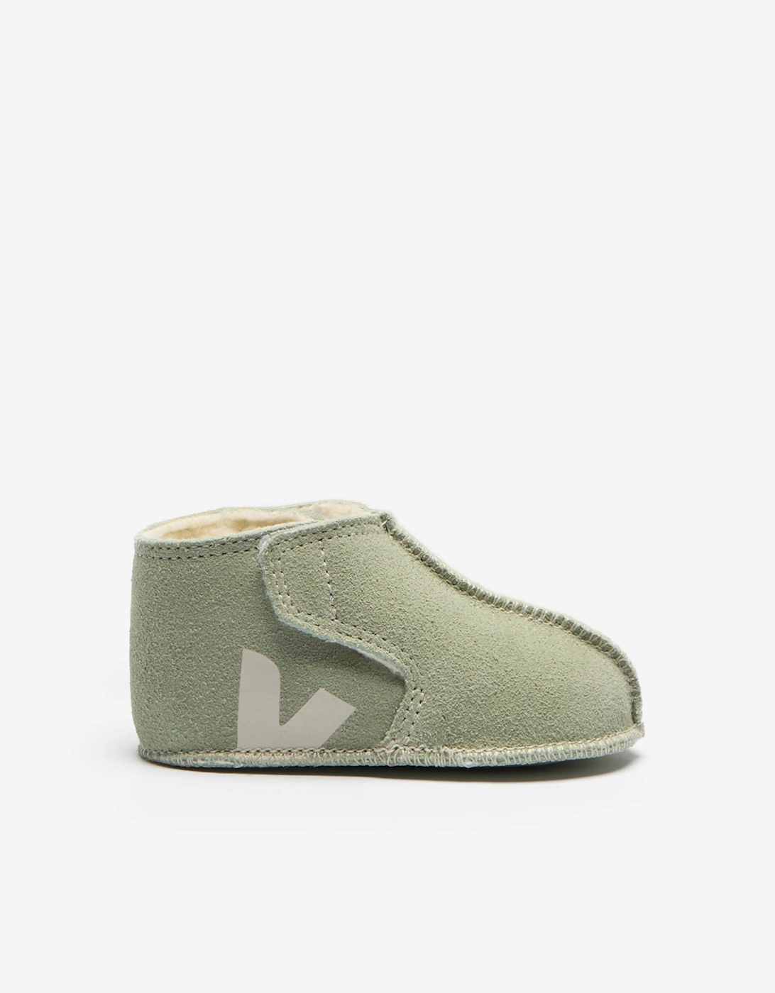 Veja Baby Suede Orso Booties in Green