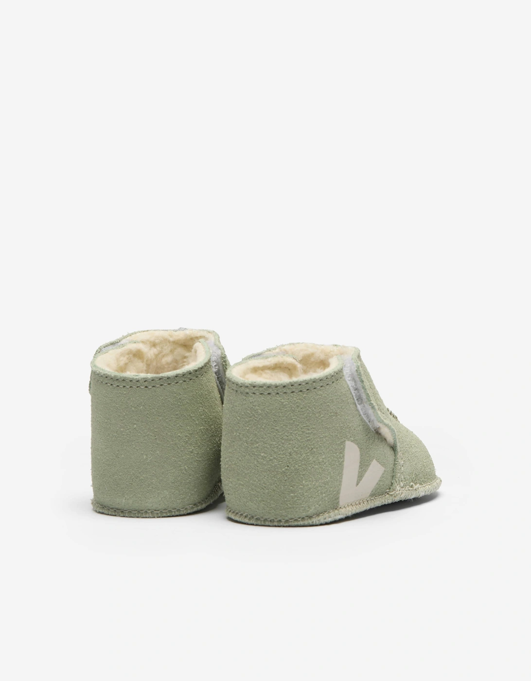 Veja Baby Suede Orso Booties in Green