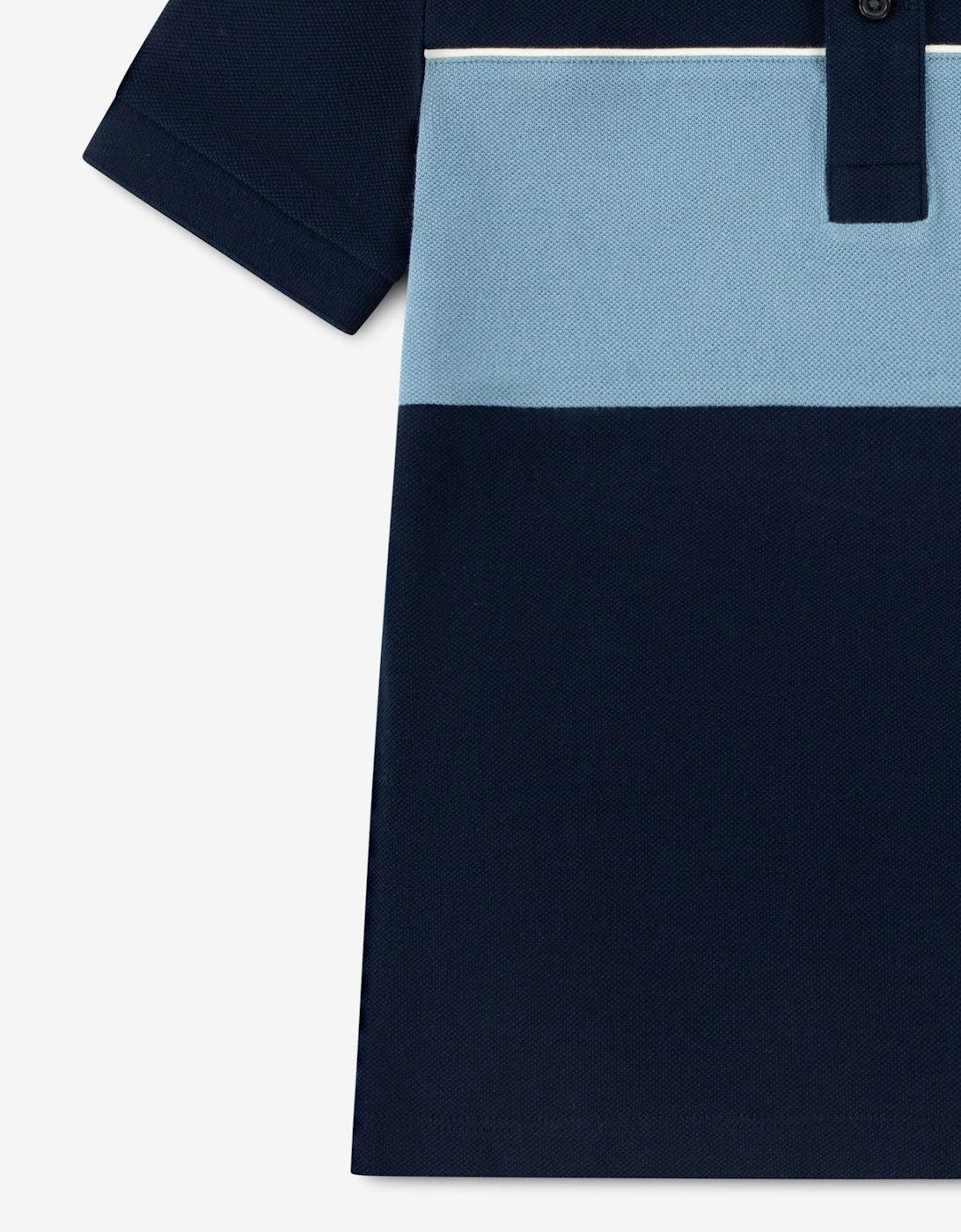 Lacoste Boys Chest Stripe Polo Shirt in Navy
