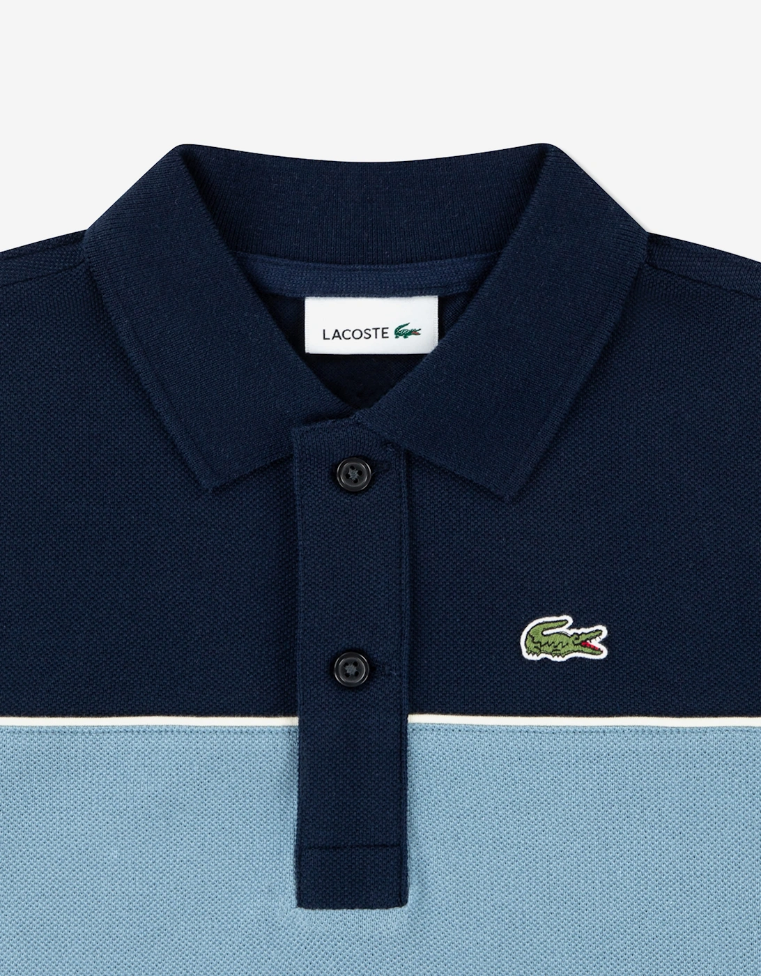 Lacoste Boys Chest Stripe Polo Shirt in Navy