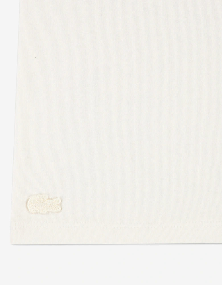 Lacoste Boys Flocked T-Shirt in Ivory