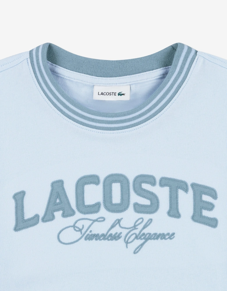 Lacoste Boys Embroidered Logo T-Shirt in Blue