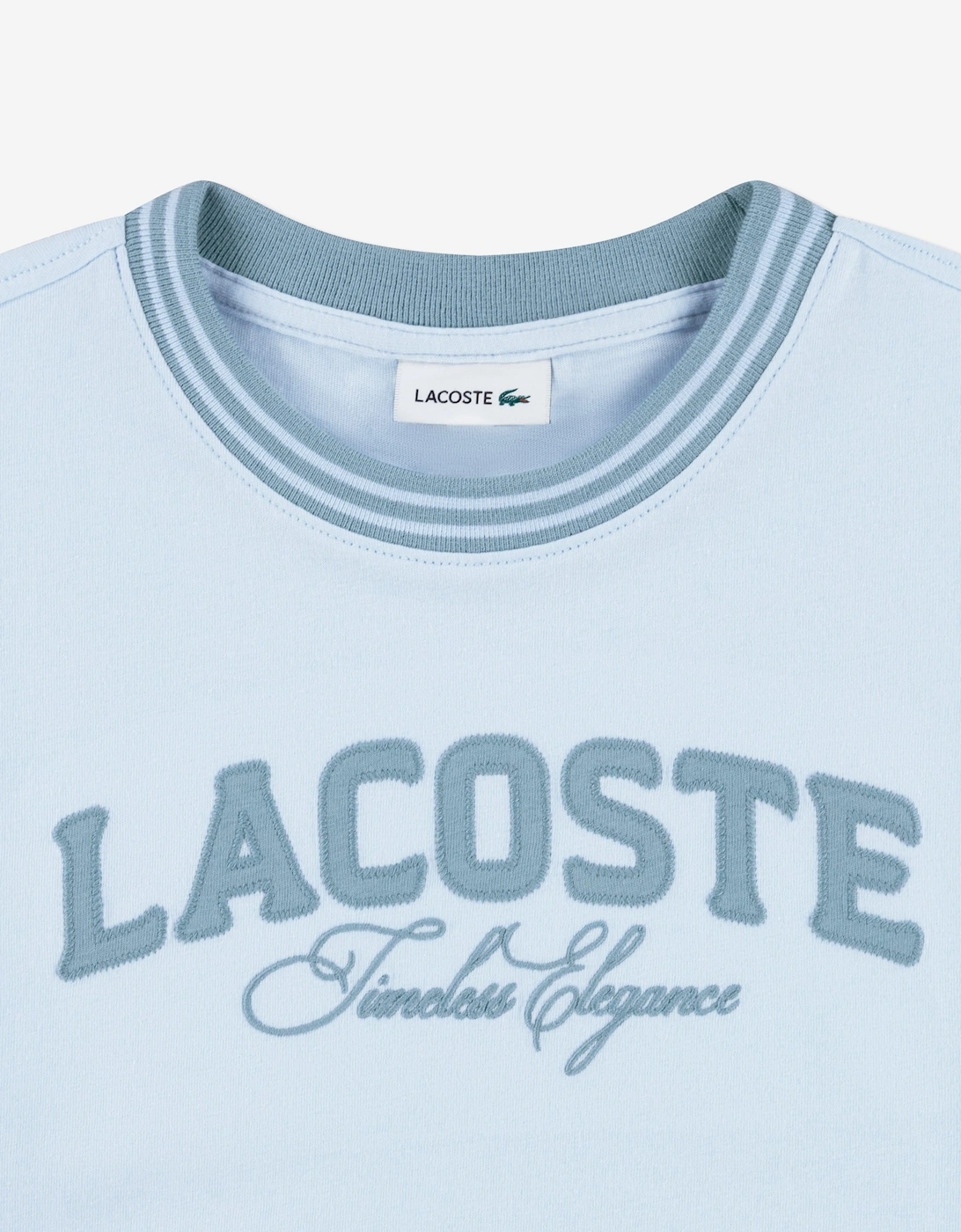 Lacoste Boys Embroidered Logo T-Shirt in Blue