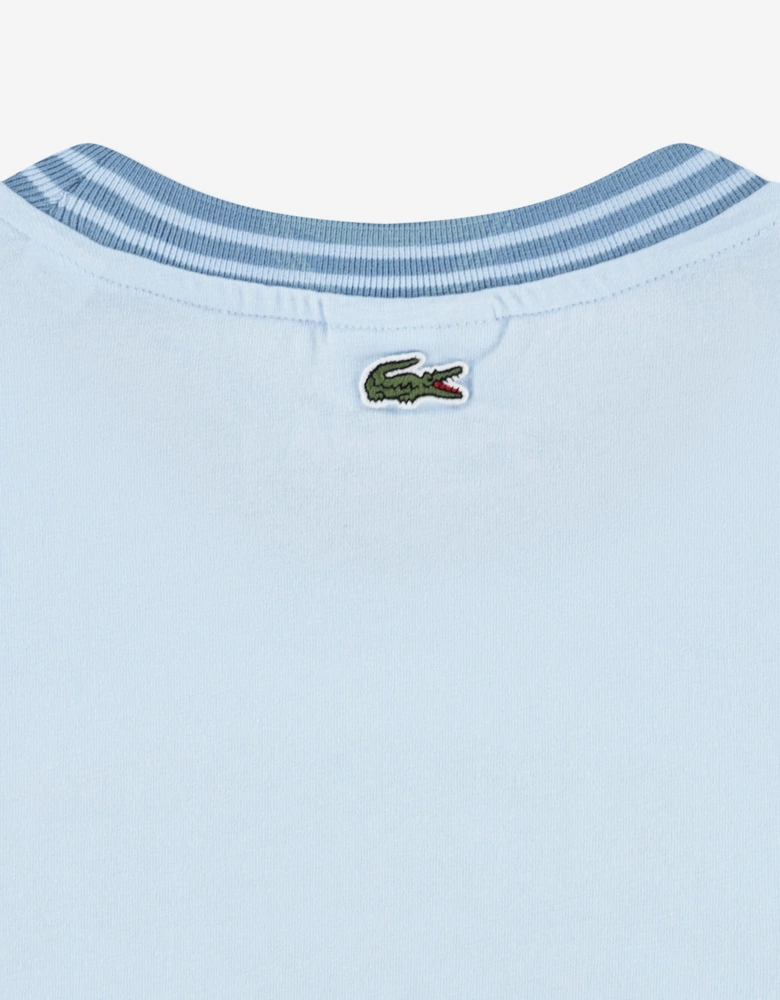Lacoste Boys Embroidered Logo T-Shirt in Blue