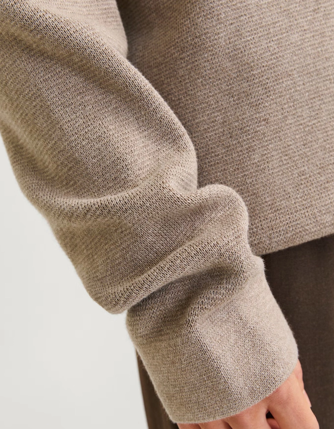 Jack & Jones Milano Stitch Knit Crew Neck Greige / Melange
