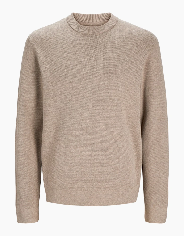 Jack & Jones Milano Stitch Knit Crew Neck Greige / Melange