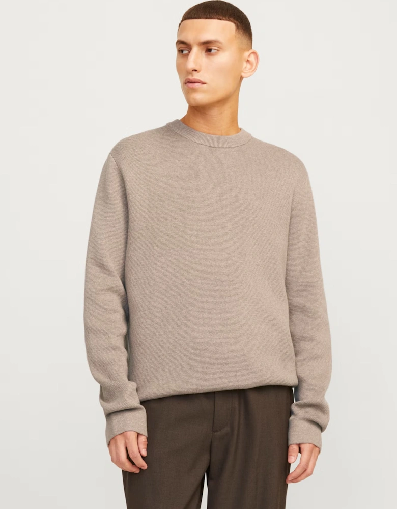 Jack & Jones Milano Stitch Knit Crew Neck Greige / Melange