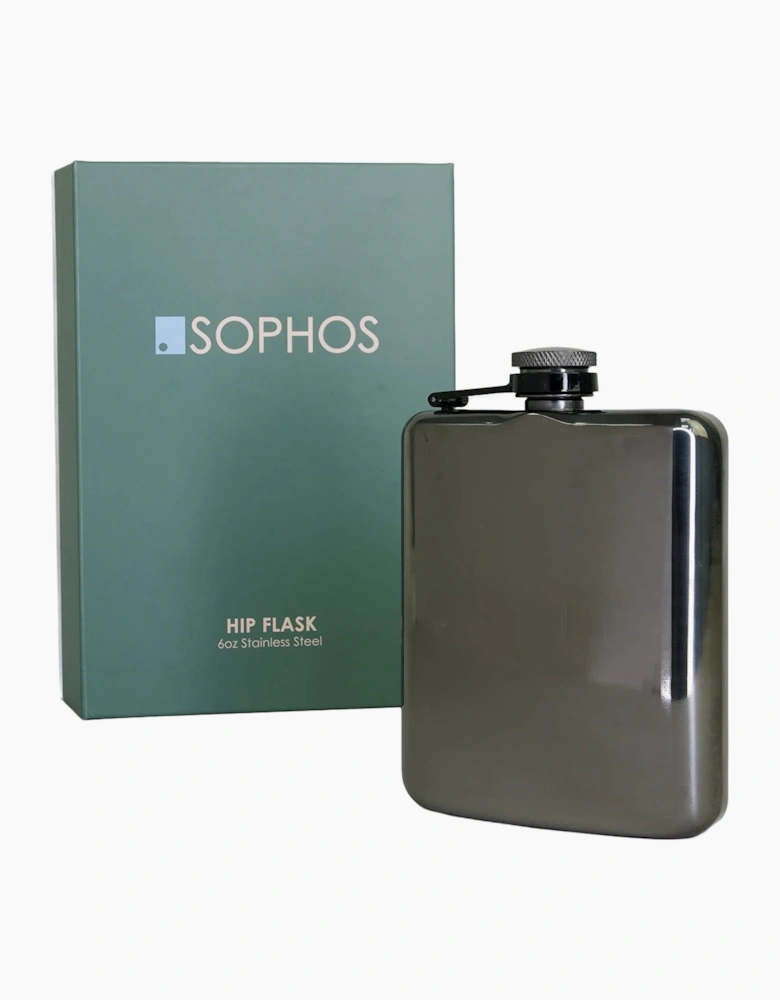 Sophos 6oz Gunmetal Hip Flask GUNMETAL