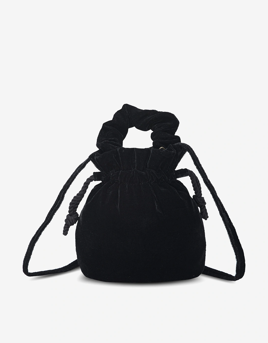 Ralph Lauren Girls Velvet Embroidered Logo Handbag in Black (20cm)
