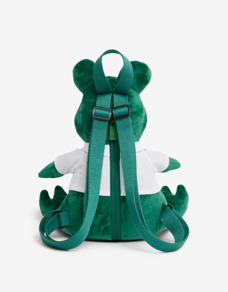 Lacoste Kids Croc Plush Backpack in Green (30.5cm)