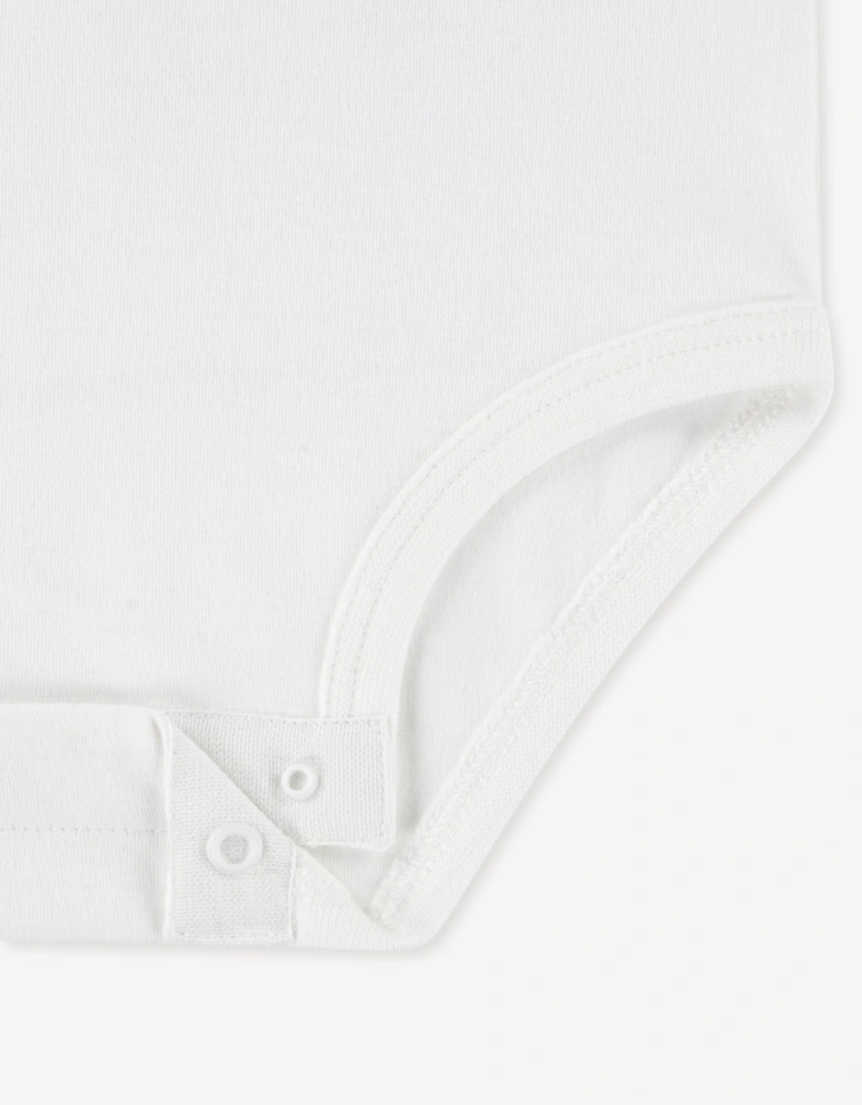 Lacoste Baby 3 Piece Graphic Bodysuit Gift Set in Ivory