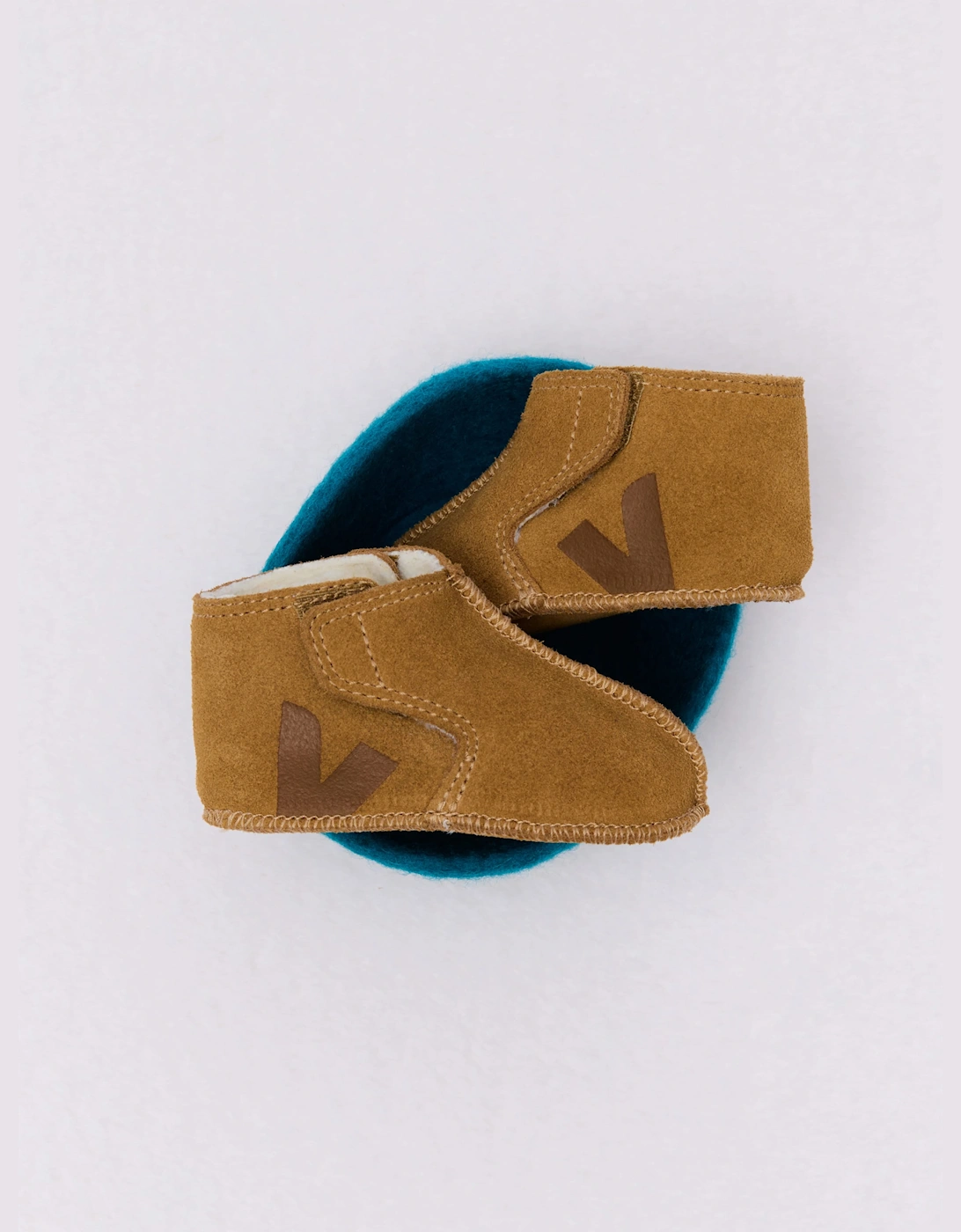 Veja Baby Suede Orso Booties in Brown