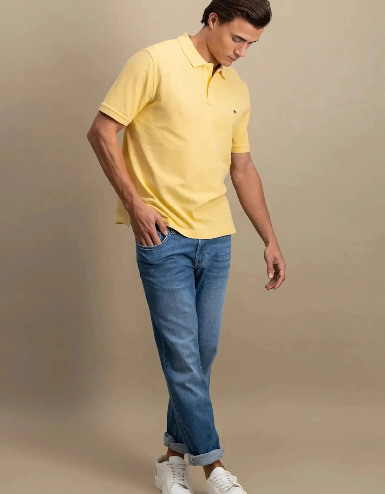 Premium Cotton Polo Shirt Pale Yellow