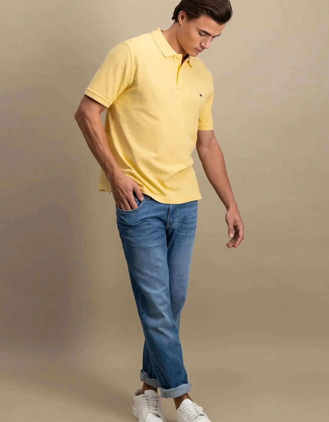 Premium Cotton Polo Shirt Pale Yellow