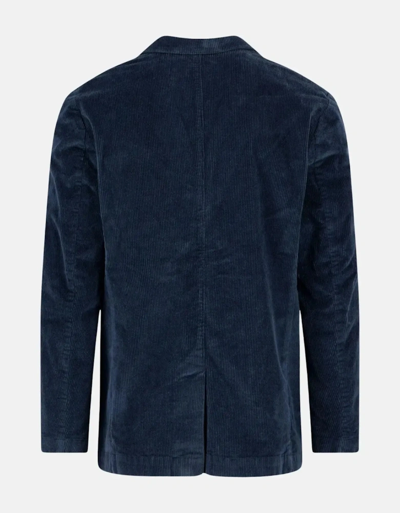 Unstructured Corduroy Blazer Dark Navy