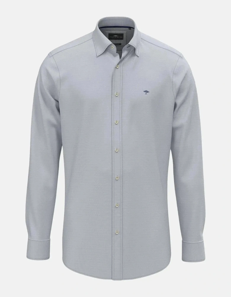 Washed Oxford Kent Collar Shirt Misty Blue