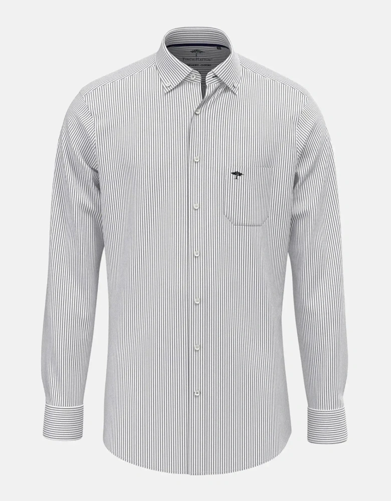 Button Down Oxford Shirt Navy Stripe